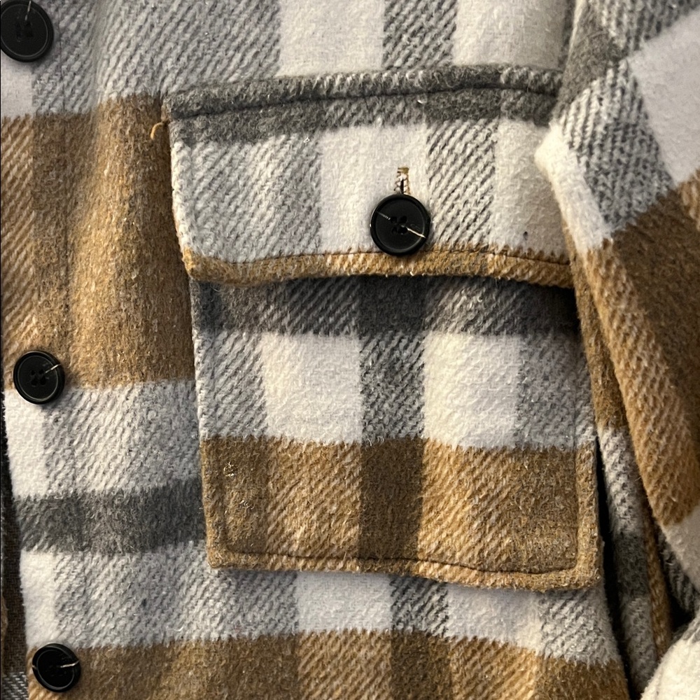 Plaid Button-Up Jacket - Picture 2 of 6